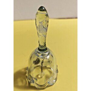 Vintage Fenton Lilac Tinted Glass Drapery Bell w/ Label 4.25" x 2.3" x 2"